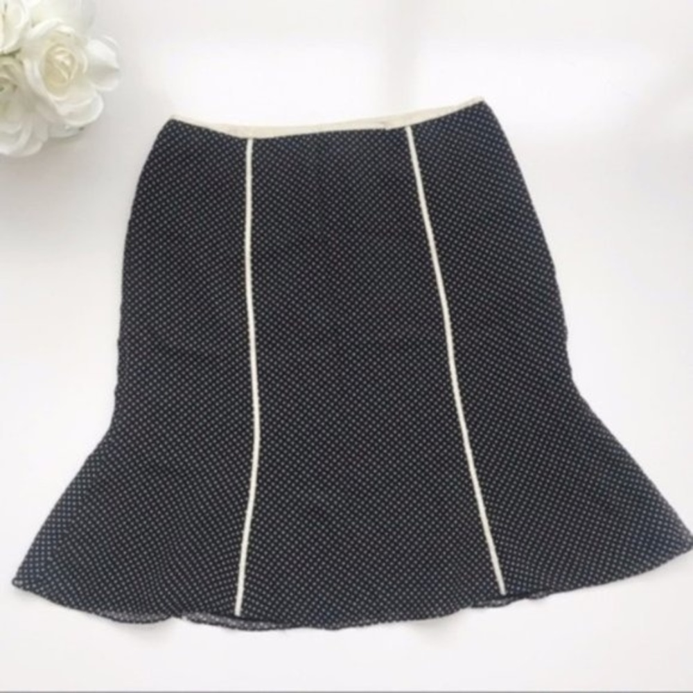 Ann Taylor | A Line Silk Polka Dot Skirt Sz. 6